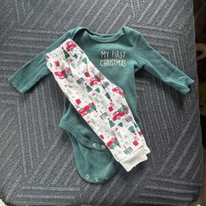 Chick Pea Red and Green Holiday Baby Outfit